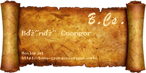 Bánó Csongor névjegykártya