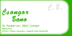 csongor bano business card