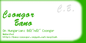 csongor bano business card